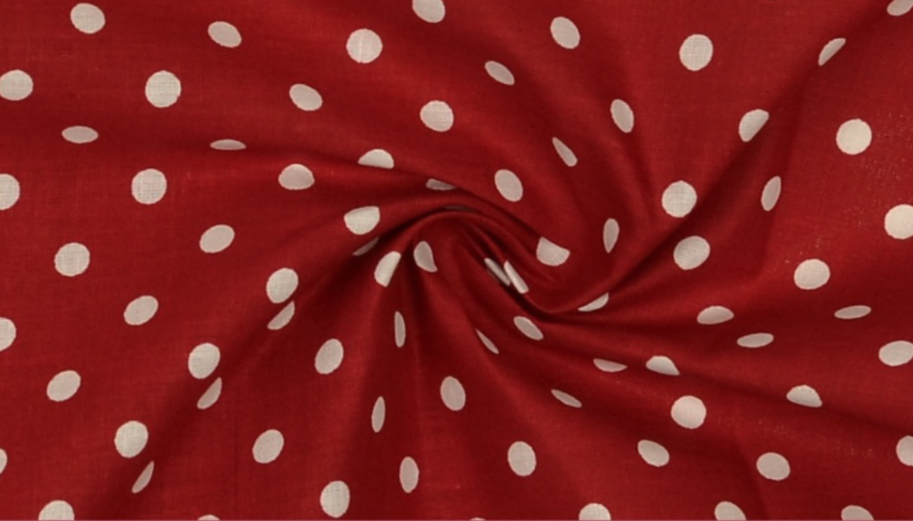 Baumwolle Tupfen Big - Rot